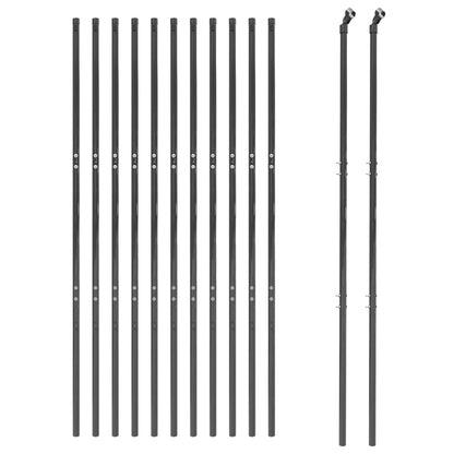 vidaXL Clôture grillagée anthracite 1,6x25 m Acier galvanisé