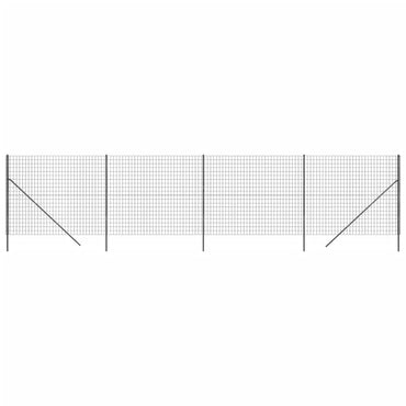 vidaXL Maschendrahtzaun Anthrazit 1,4x10 m Verzinkter Stahl