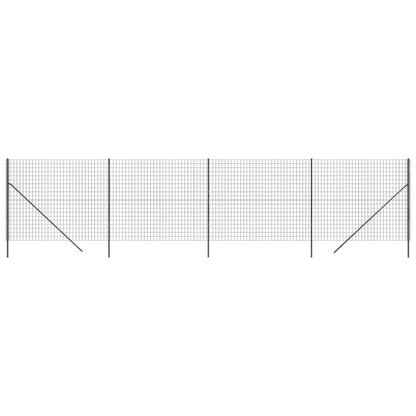 vidaXL Maschendrahtzaun Anthrazit 1,6x10 m Verzinkter Stahl