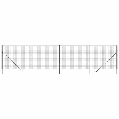 vidaXL Maschendrahtzaun Anthrazit 2x10 m Verzinkter Stahl
