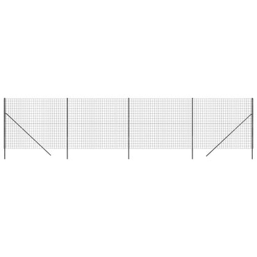 vidaXL Maschendrahtzaun Anthrazit 2,2x10 m Verzinkter Stahl