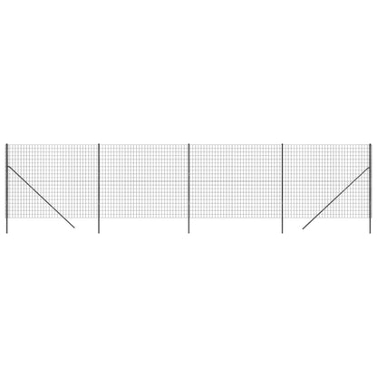 vidaXL Maschendrahtzaun Anthrazit 2,2x10 m Verzinkter Stahl