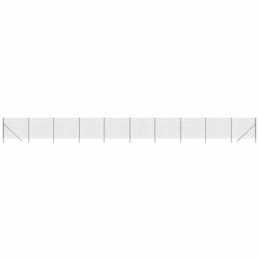 vidaXL Maschendrahtzaun Anthrazit 1,4x25 m Verzinkter Stahl