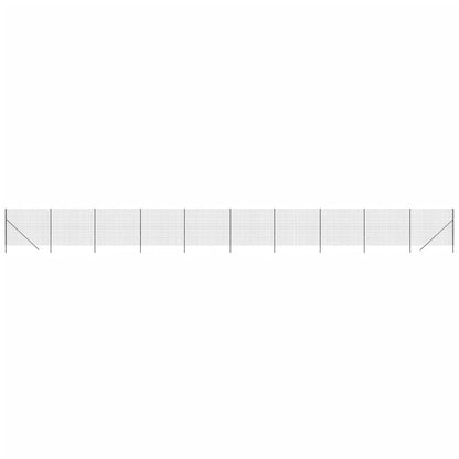 vidaXL Maschendrahtzaun Anthrazit 1,4x25 m Verzinkter Stahl