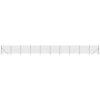 vidaXL Maschendrahtzaun Anthrazit 1,6x25 m Verzinkter Stahl