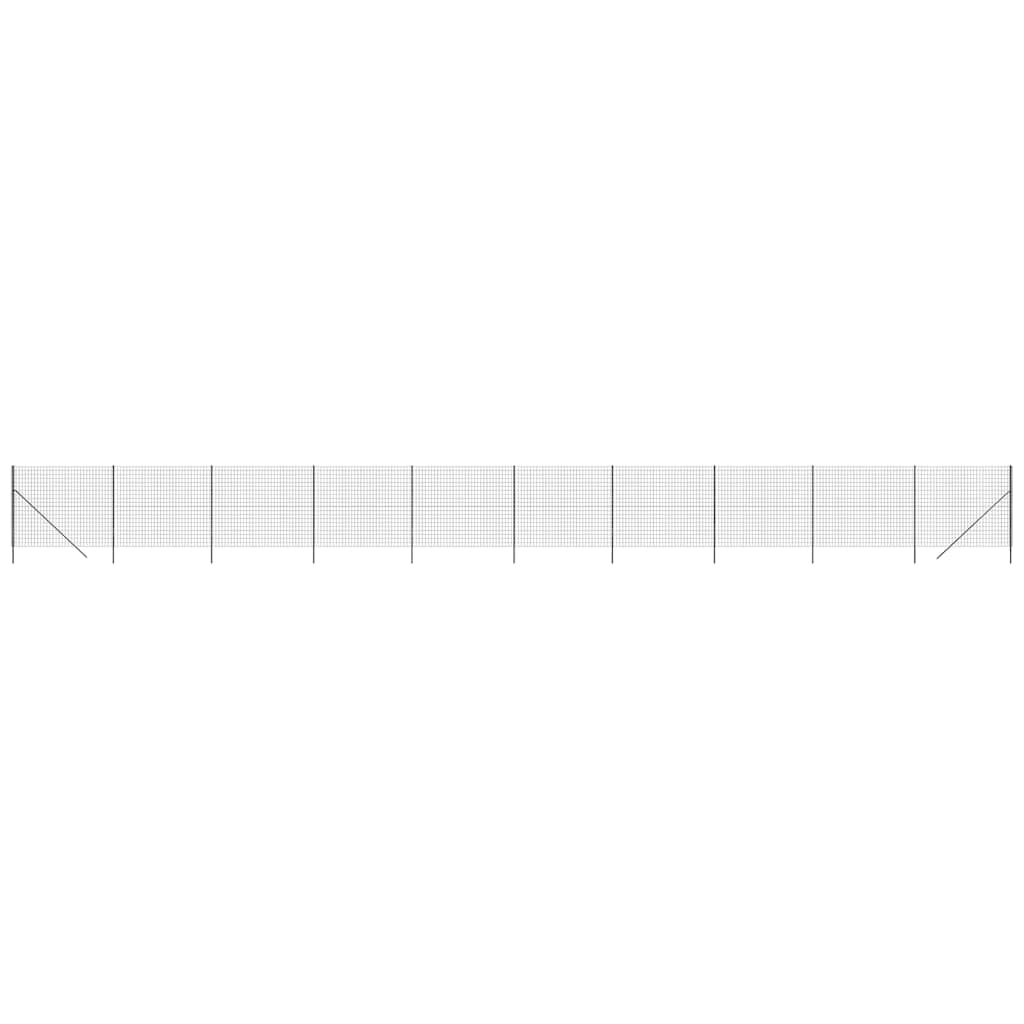 vidaXL Maschendrahtzaun Anthrazit 2,2x25 m Verzinkter Stahl