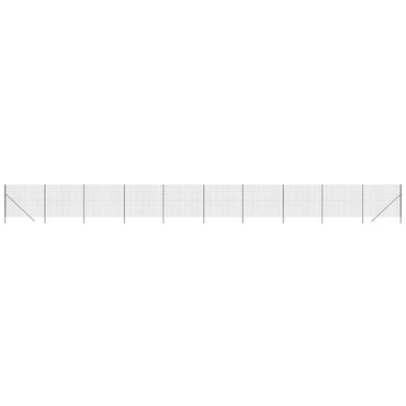 vidaXL Maschendrahtzaun Anthrazit 2,2x25 m Verzinkter Stahl