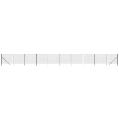 vidaXL Maschendrahtzaun Anthrazit 2,2x25 m Verzinkter Stahl