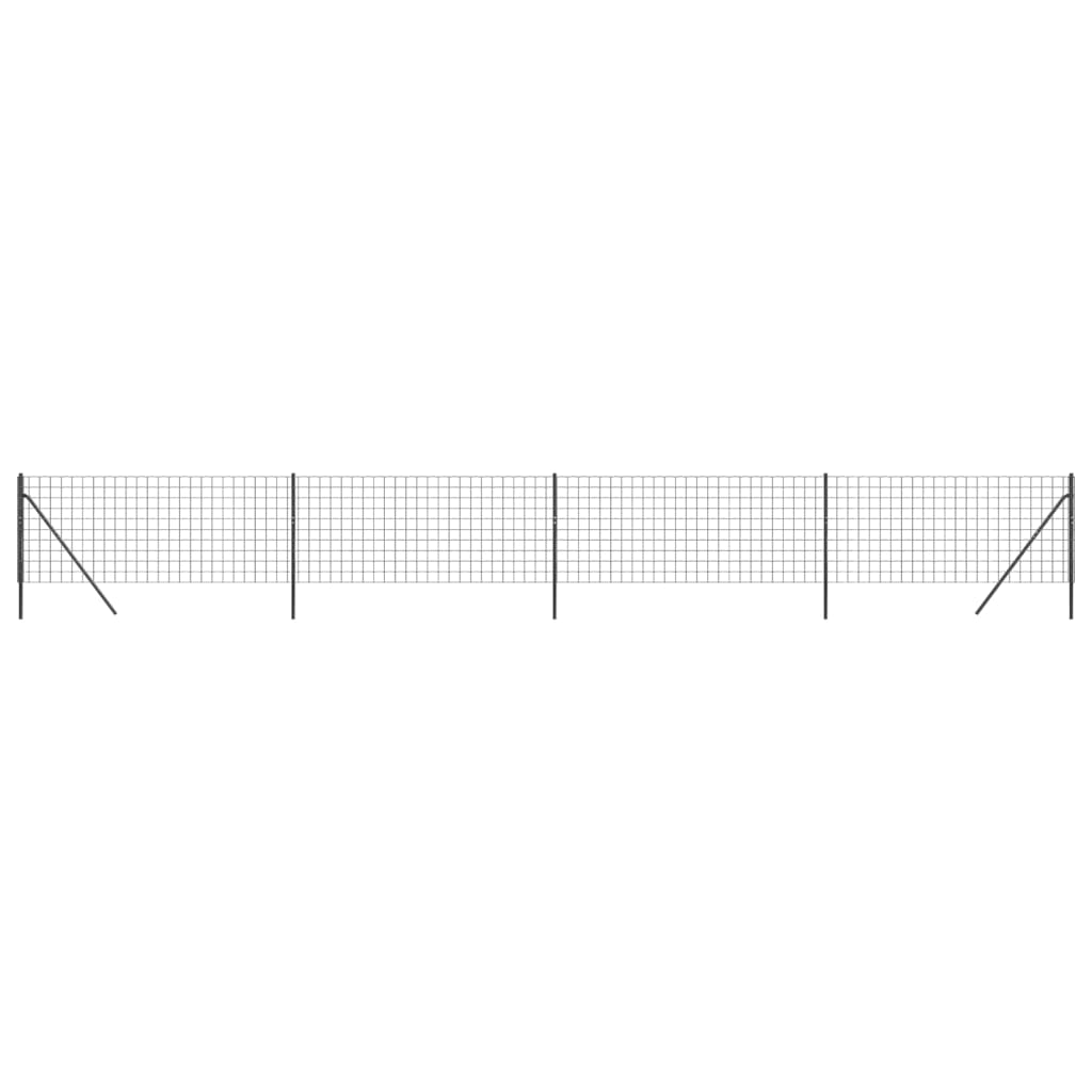 vidaXL Clôture grillagée anthracite 1,1x10 m Acier galvanisé