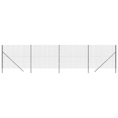 vidaXL Clôture à mailles losangées anthracite 1,4x10 m acier galvanisé