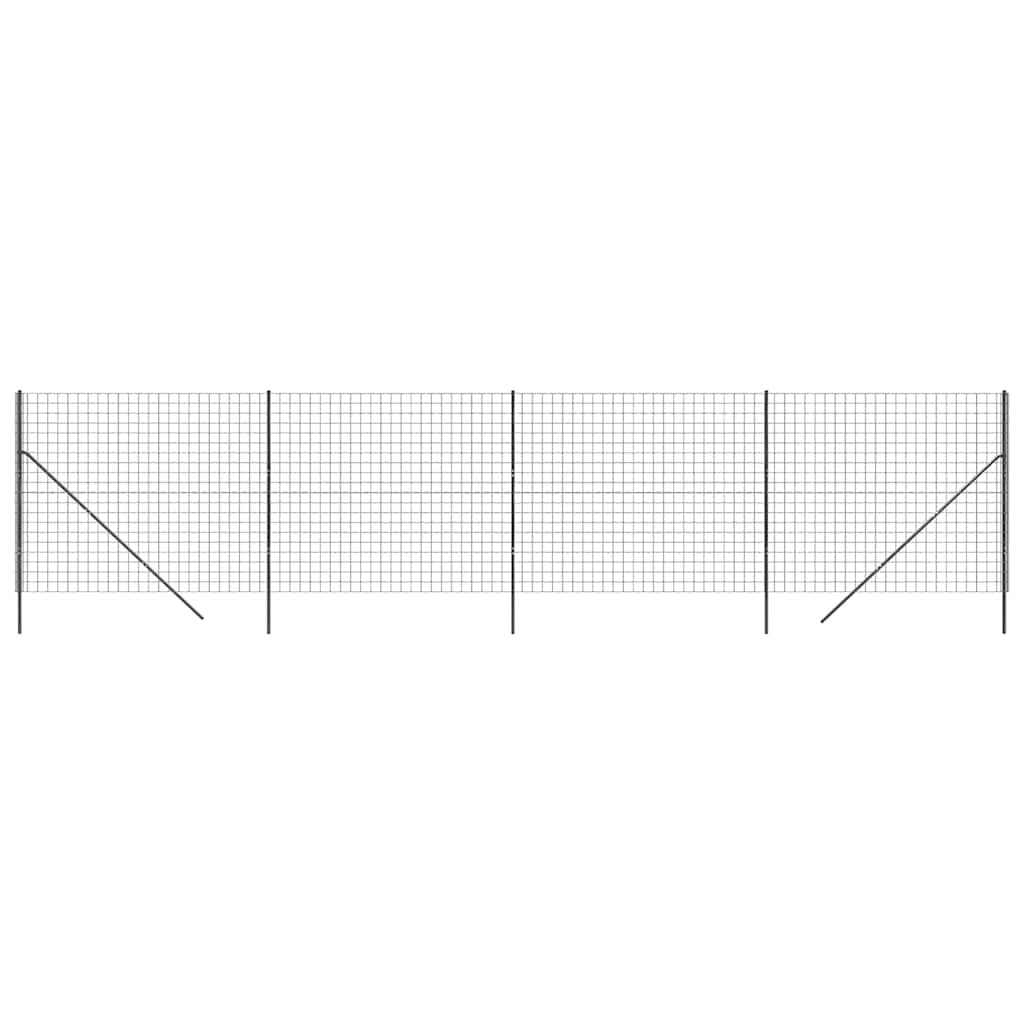 vidaXL Grillage Anthracite 1,6x10 m Acier galvanisé