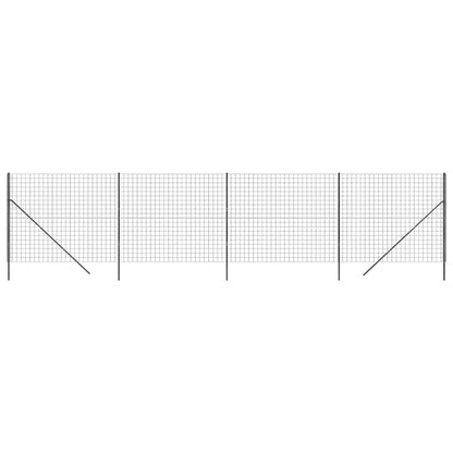 vidaXL Grillage Anthracite 1,6x10 m Acier galvanisé