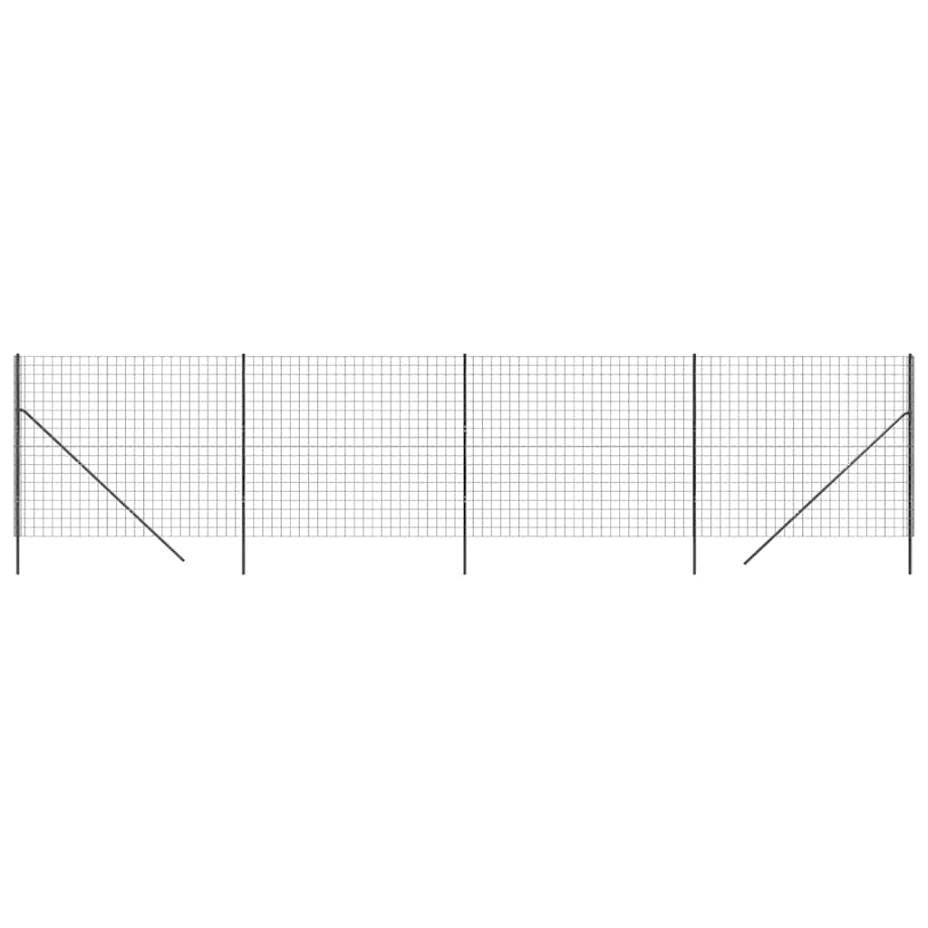 vidaXL Clôture à mailles losangées anthracite 1,8x10 m acier galvanisé