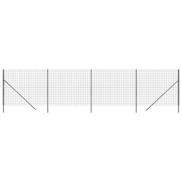 vidaXL Clôture à mailles losangées anthracite 1,8x10 m acier galvanisé