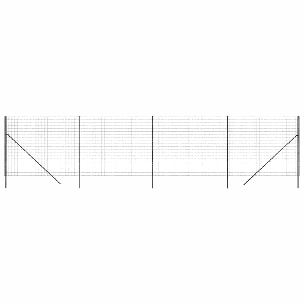 vidaXL Maschendrahtzaun Anthrazit 2,2x10 m Verzinkter Stahl
