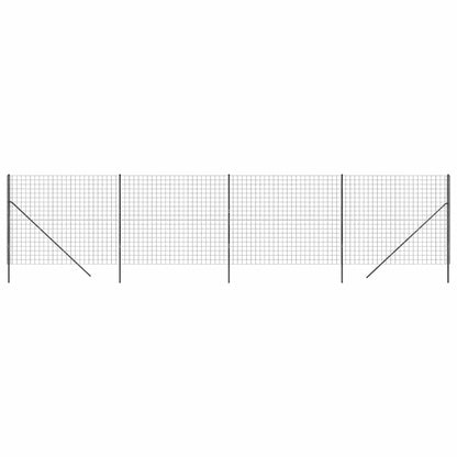 vidaXL Maschendrahtzaun Anthrazit 2,2x10 m Verzinkter Stahl