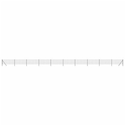 vidaXL Maschendrahtzaun Anthrazit 0,8x25 m Verzinkter Stahl