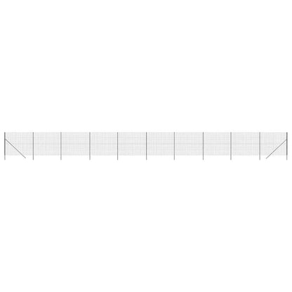 vidaXL Maschendrahtzaun Anthrazit 1,4x25 m Verzinkter Stahl