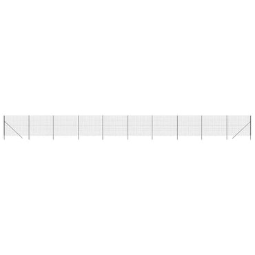 vidaXL Maschendrahtzaun Anthrazit 2,2x25 m Verzinkter Stahl