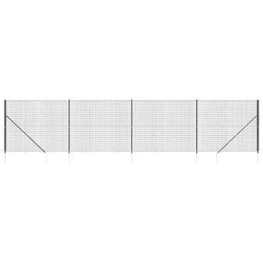 vidaXL Maschendrahtzaun mit Bodenhülsen Anthrazit 2,2x10 m
