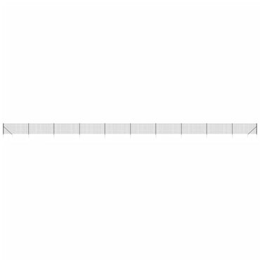 vidaXL Maschendrahtzaun mit Bodenhülsen Anthrazit 0,8x25 m