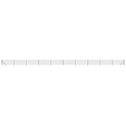 vidaXL Clôture grillagée avec manchons de sol Gris anthracite 0,8x25 m