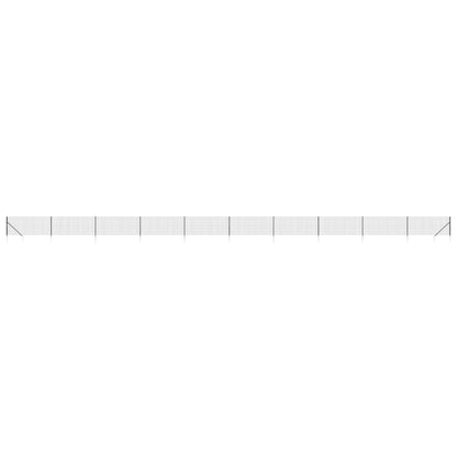 vidaXL Clôture grillagée avec manchons de fixation au sol anthracite 1 x 25 m