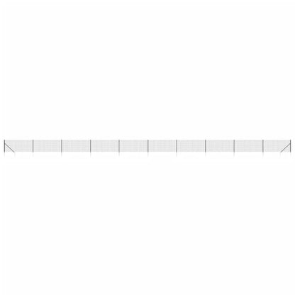 vidaXL Clôture grillagée avec manchons de sol Anthracite 1,1x25 m