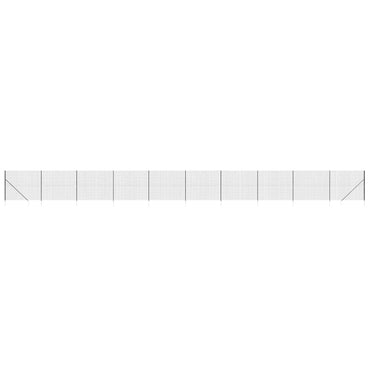 vidaXL Maschendrahtzaun mit Bodenhülsen Anthrazit 1,6x25 m
