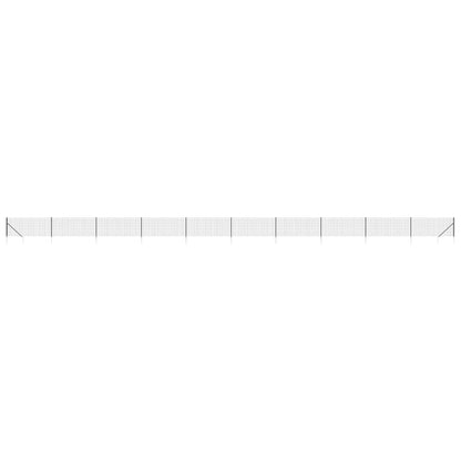 vidaXL Clôture grillagée avec manchons de fixation au sol anthracite 1 x 25 m