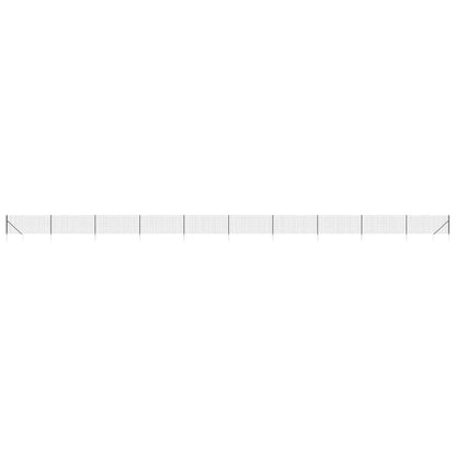 vidaXL Clôture grillagée avec manchons de sol Anthracite 1,1x25 m