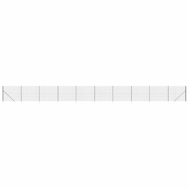 vidaXL Maschendrahtzaun mit Bodenhülsen Anthrazit 2x25 m