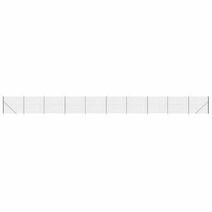 vidaXL Maschendrahtzaun mit Bodenhülsen Anthrazit 2x25 m