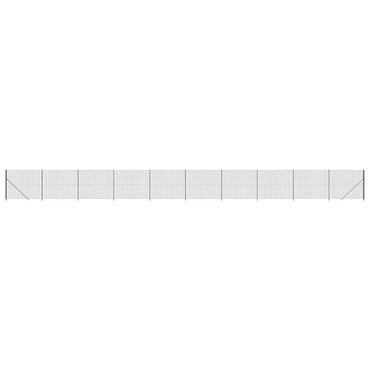 vidaXL Maschendrahtzaun mit Bodenflansch Anthrazit 1,4x25 m