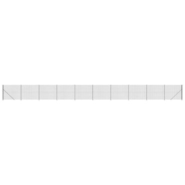 vidaXL Maschendrahtzaun mit Bodenflansch Anthrazit 1,6x25 m