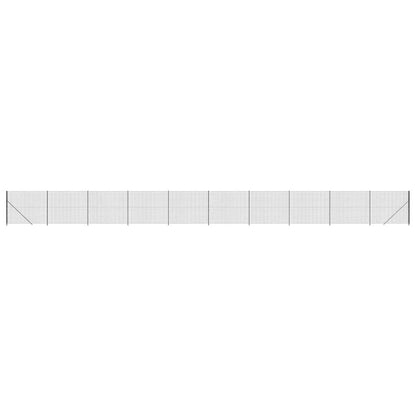 vidaXL Maschendrahtzaun mit Bodenflansch Anthrazit 1,6x25 m
