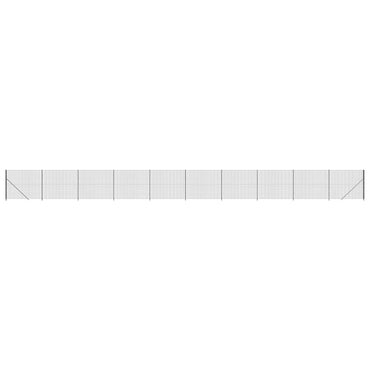 vidaXL Maschendrahtzaun mit Bodenflansch Anthrazit 2,2x25 m