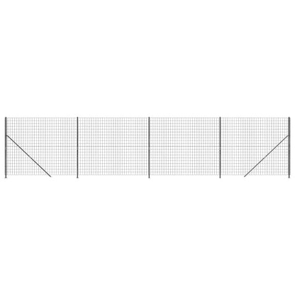 vidaXL Maschendrahtzaun mit Bodenflansch Anthrazit 1,4x10 m