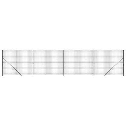 vidaXL Maschendrahtzaun mit Bodenflansch Anthrazit 1,6x10 m