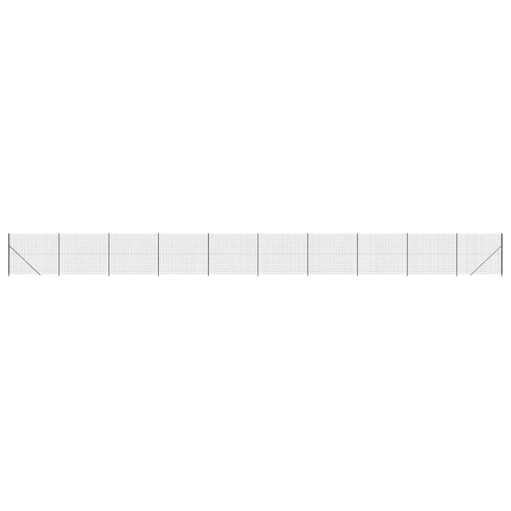vidaXL Clôture grillagée avec bride de plancher Anthracite 1,6x25 m