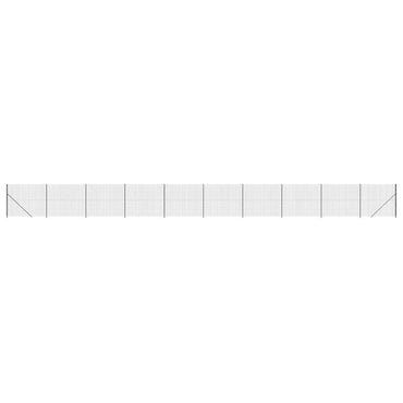 vidaXL Maschendrahtzaun mit Bodenflansch Anthrazit 1,6x25 m