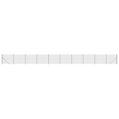 vidaXL Maschendrahtzaun mit Bodenflansch Anthrazit 1,8x25 m