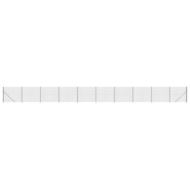 vidaXL Maschendrahtzaun mit Bodenflansch Anthrazit 2x25 m