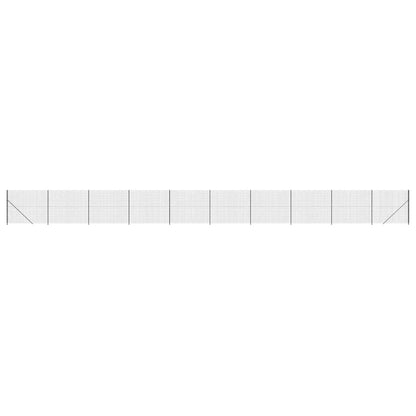 vidaXL Maschendrahtzaun mit Bodenflansch Anthrazit 2,2x25 m