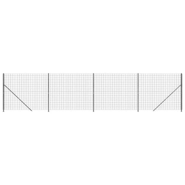 vidaXL Maschendrahtzaun mit Bodenflansch Anthrazit 1,4x10 m