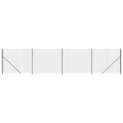 vidaXL Maschendrahtzaun mit Bodenflansch Anthrazit 1,6x10 m