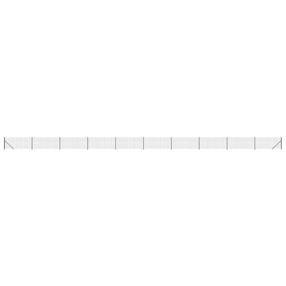 vidaXL Maschendrahtzaun mit Bodenflansch Anthrazit 1x25 m