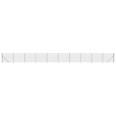 vidaXL Maschendrahtzaun mit Bodenflansch Anthrazit 2x25 m