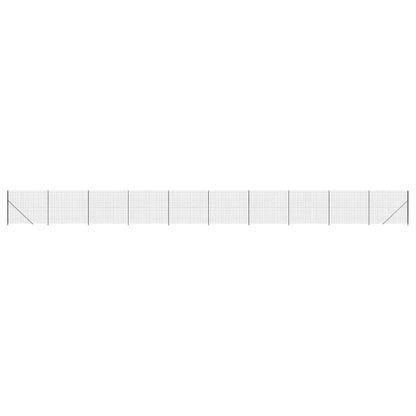 vidaXL Maschendrahtzaun mit Bodenflansch Anthrazit 2x25 m