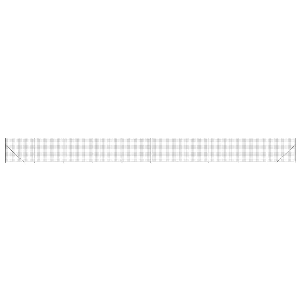 vidaXL Clôture grillagée avec bride de plancher anthracite 2,2x25 m